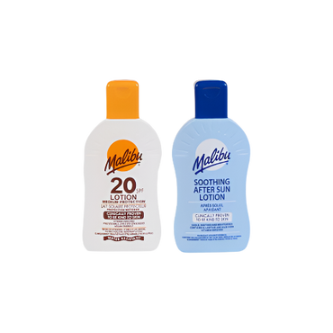 Malibu SPF20 Sun Lotion and After Sun Lotion 200ml Twin Pack